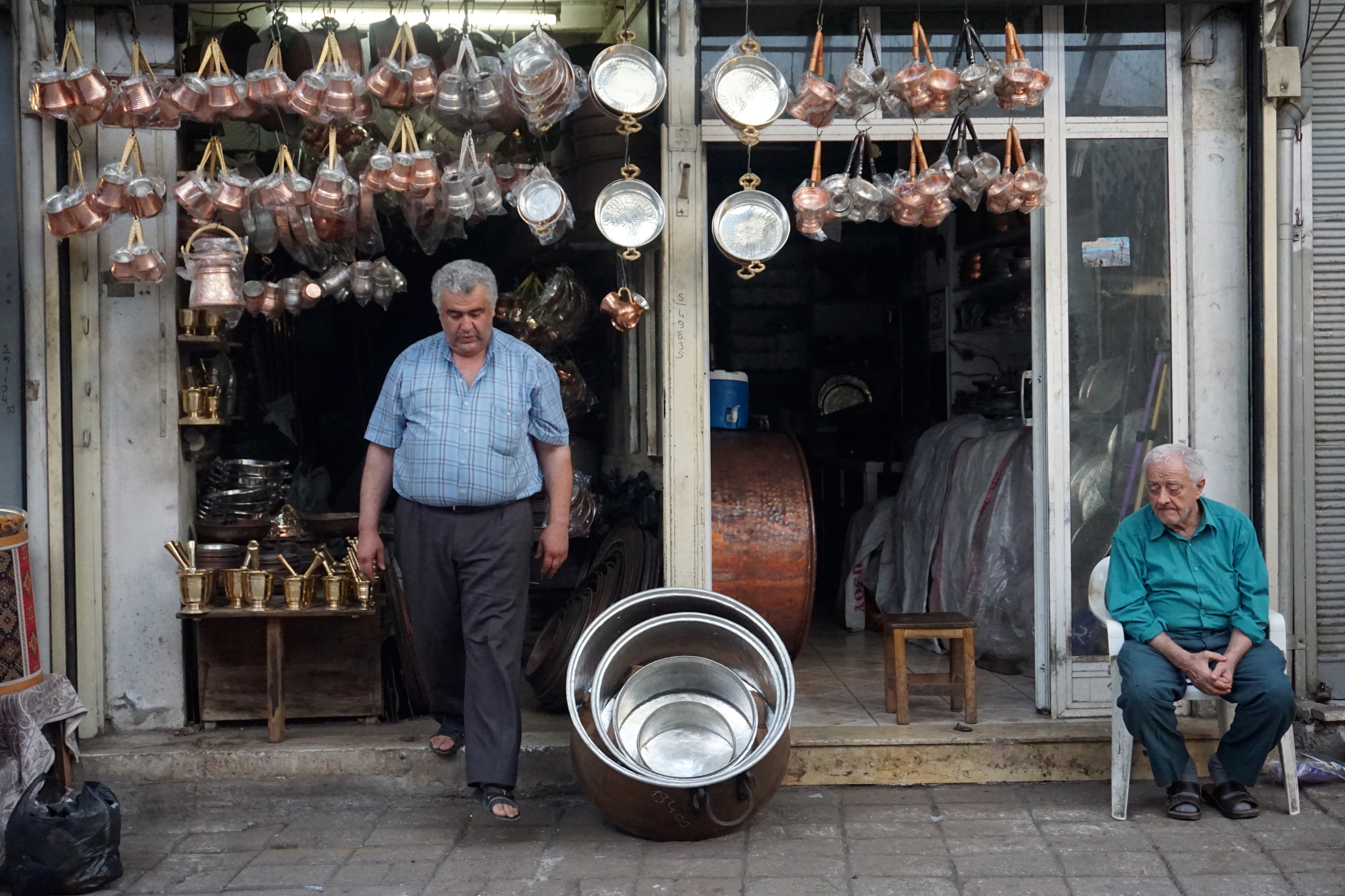 Antakya'da Bakırcı Dükkanı